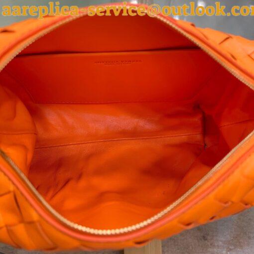 Replica Bottega Veneta Loop Small Bag In Orange Intrecciato Lambskin 8