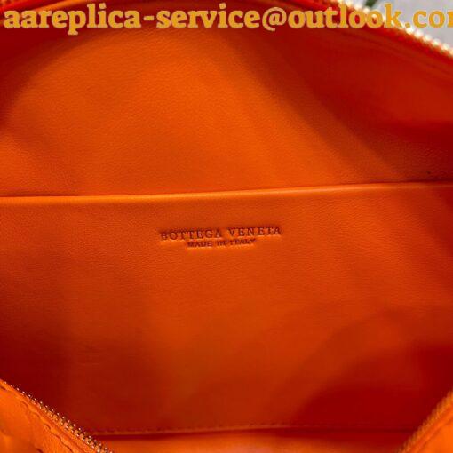 Replica Bottega Veneta Loop Small Bag In Orange Intrecciato Lambskin 11