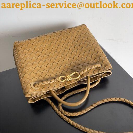 Replica Bottega Veneta Medium Andiamo Bag In Praline Intrecciato Lambskin 12