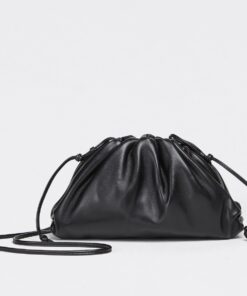 Replica Bottega Veneta Mini Pouch with Strap in Black Calfskin Replica Bottega Veneta Mini Pouch with Strap in Black Calfskin