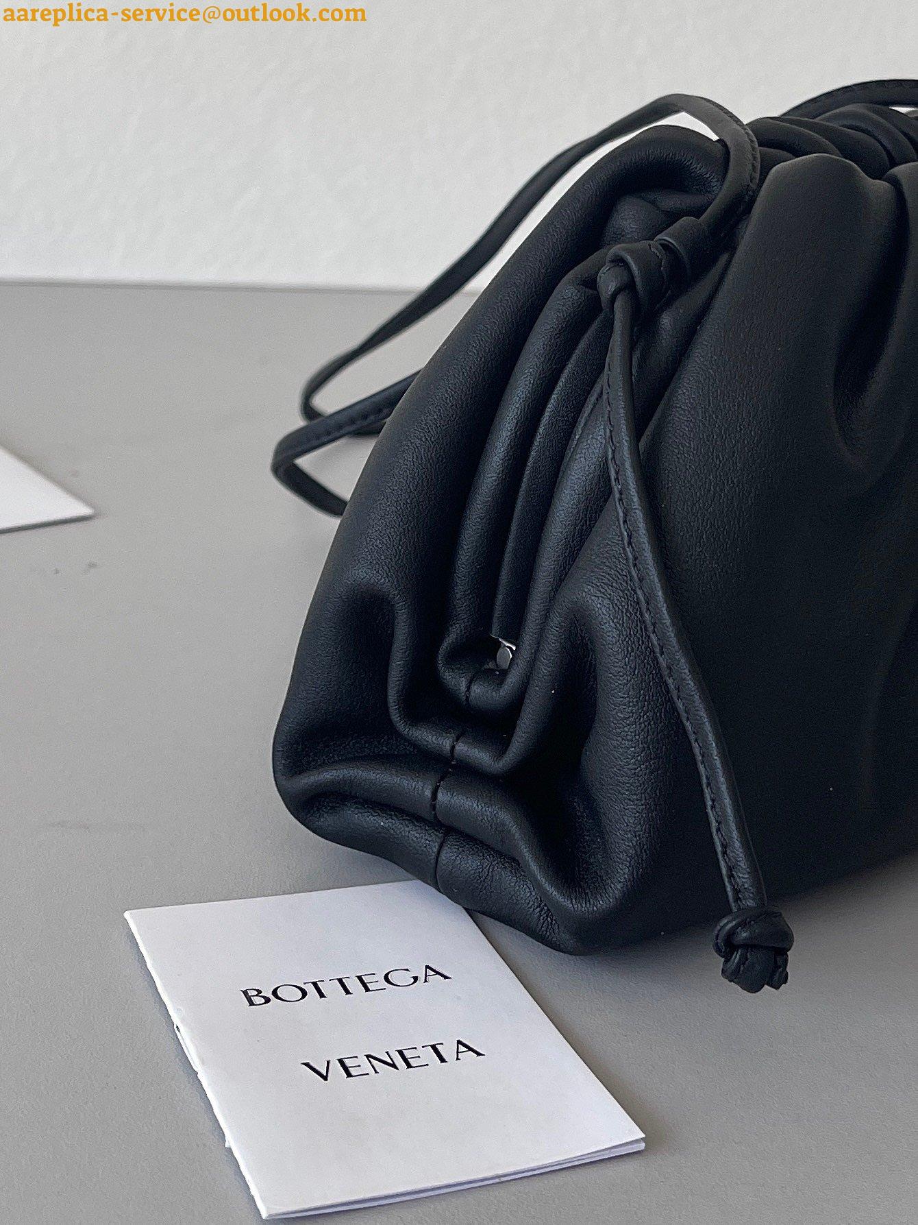 Replica Bottega Veneta Mini Pouch with Strap in Black Calfskin 5 Replica Bottega Veneta Mini Pouch with Strap in Black Calfskin 5