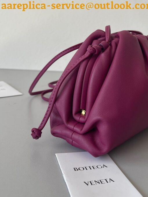 Replica Bottega Veneta Mini Pouch with Strap in Cinnabar Calfskin