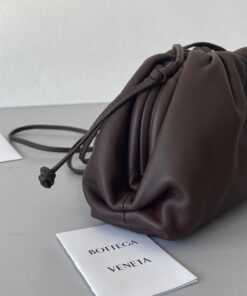 Replica Bottega Veneta Mini Pouch with Strap in Grape Calfskin