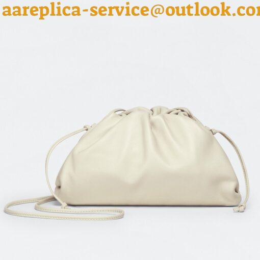 Replica Bottega Veneta Mini Pouch with Strap in Ivory Calfskin