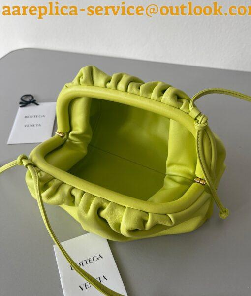 Replica Bottega Veneta Mini Pouch with Strap in Kiwi Calfskin 10