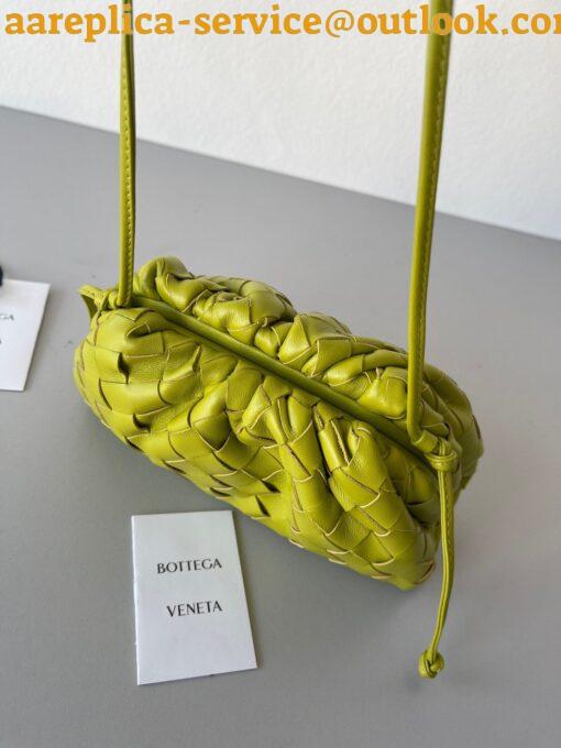 Replica Bottega Veneta Mini Pouch with Strap in Kiwi Intrecciato Lambskin 4