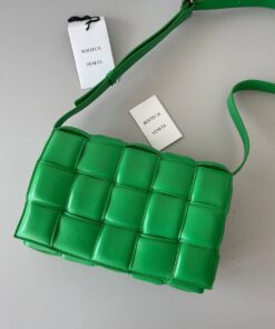 Replica Bottega Veneta Padded Cassette Bag In Parakeet Intrecciato Lambskin