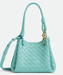 Replica Bottega Veneta Parachute Small Bag in Green Oasis Intrecciato Lambskin