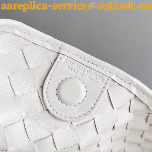Replica Bottega Veneta Sardine Small Bag In White Intrecciato Lambskin 11