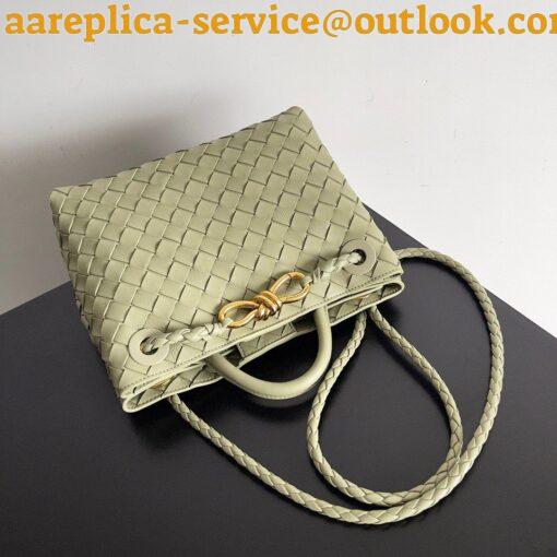 Replica Bottega Veneta Small Andiamo Bag In Travertine Intrecciato Lambskin 4