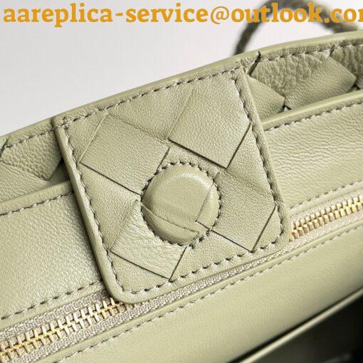 Replica Bottega Veneta Small Andiamo Bag In Travertine Intrecciato Lambskin 12