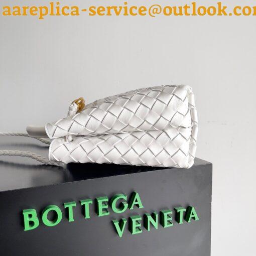 Replica Bottega Veneta Small Andiamo Bag In White Intrecciato Lambskin 3