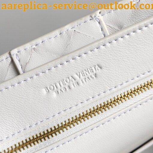 Replica Bottega Veneta Small Andiamo Bag In White Intrecciato Lambskin 9