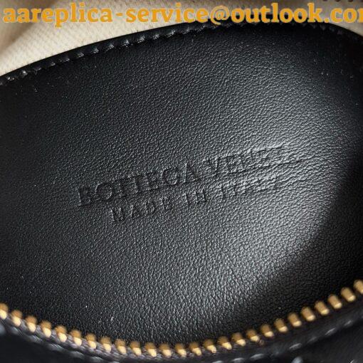 Replica Bottega Veneta Small Loop Crossbody Bag In Black Intrecciato Lambskin 10
