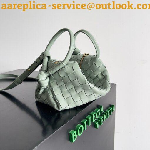 Replica Bottega Veneta Small Loop Crossbody Bag In Sauge Intrecciato Lambskin