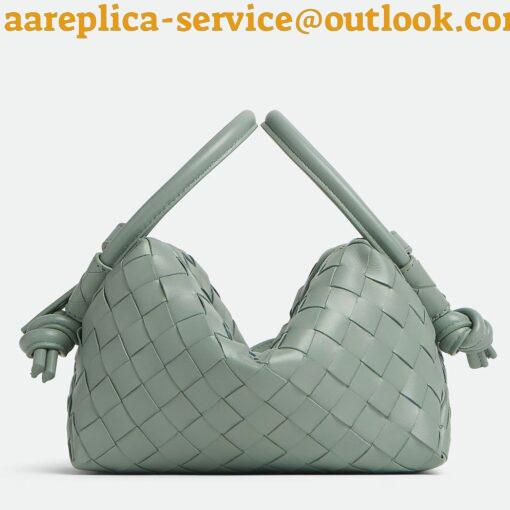 Replica Bottega Veneta Small Loop Crossbody Bag In Sauge Intrecciato Lambskin 4