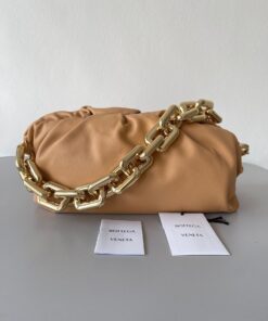 Replica Bottega Veneta The Chain Pouch Bag In Almond Calfskin 2