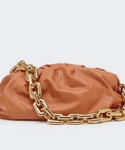 Replica Bottega Veneta The Chain Pouch Bag In Clay Calfskin