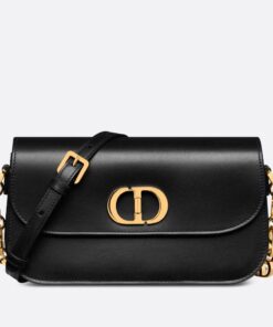 Replica Dior 30 Montaigne Avenue Bag In Black Box Calfskin Replica Dior 30 Montaigne Avenue Bag In Black Box Calfskin