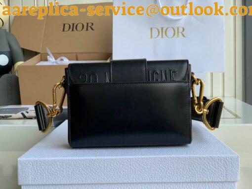 Replica Dior 30 Montaigne Avenue Bag In Black Box Calfskin 7