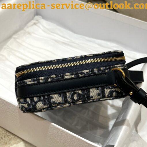 Replica Dior 30 Montaigne Box Bag In Blue Dior Oblique Canvas 5