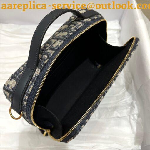 Replica Dior 30 Montaigne Box Bag In Blue Dior Oblique Canvas 8