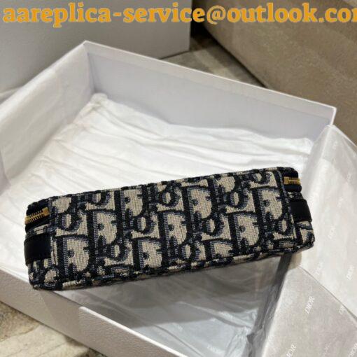 Replica Dior 30 Montaigne Box Bag In Blue Dior Oblique Canvas 10
