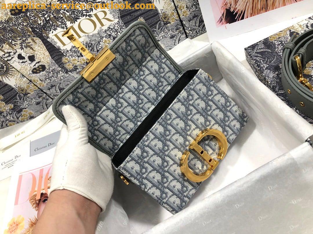 Replica Dior 30 Montaigne Box Bag In Gray Dior Oblique Jacquard 5 Replica Dior 30 Montaigne Box Bag In Gray Dior Oblique Jacquard 5