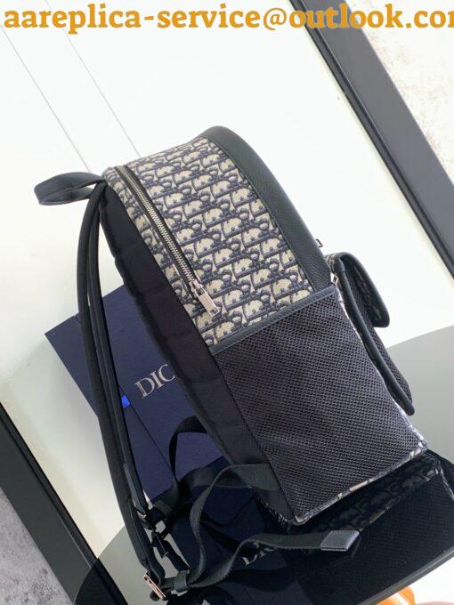 Replica Dior 8 Backpack in Beige and Black Dior Oblique Jacquard 6