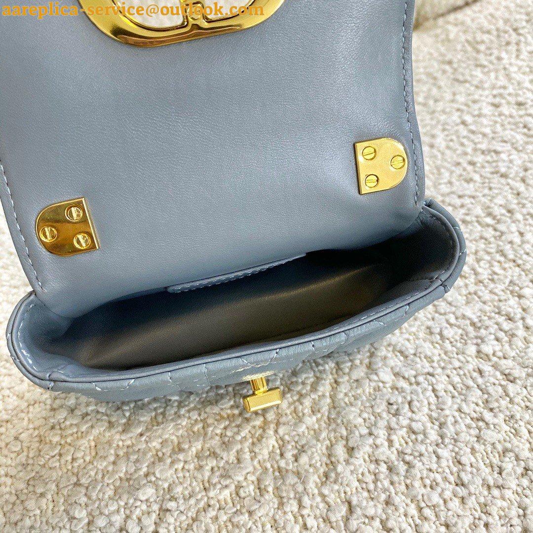 Replica Dior Caro Micro Bag In Blue Cannage Calfskin 5 Replica Dior Caro Micro Bag In Blue Cannage Calfskin 5
