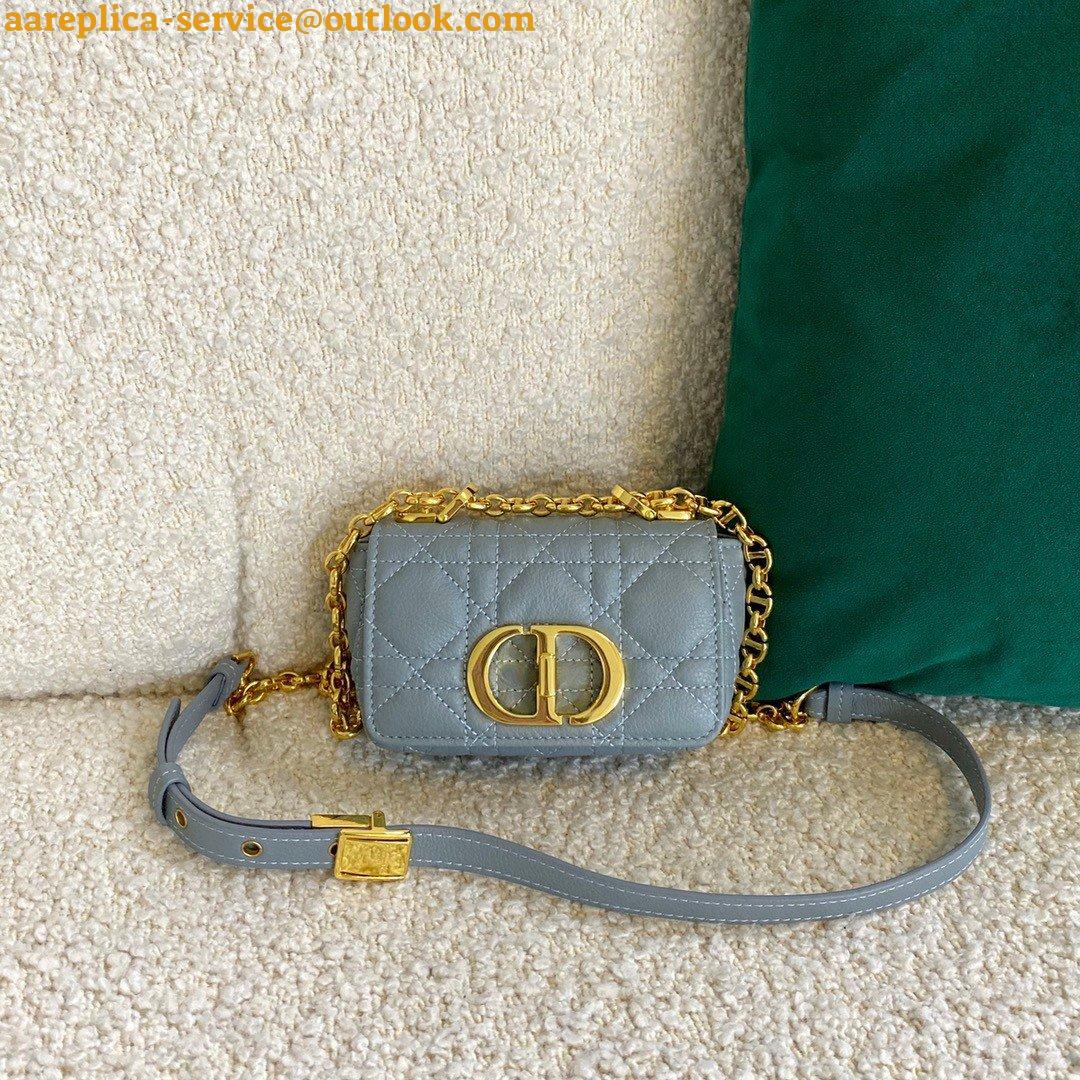 Replica Dior Caro Micro Bag In Blue Cannage Calfskin 9 Replica Dior Caro Micro Bag In Blue Cannage Calfskin 9