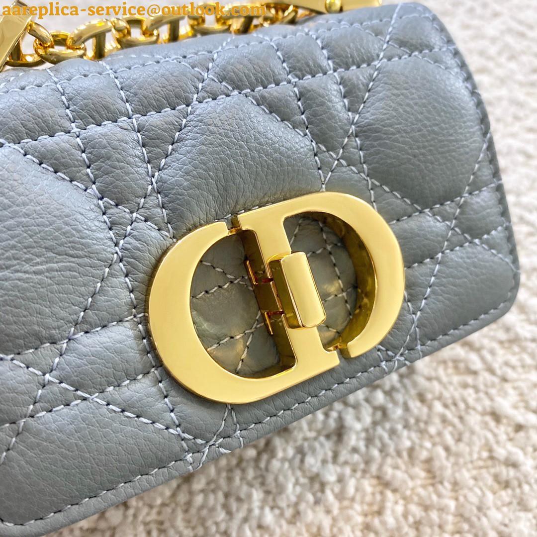 Replica Dior Caro Micro Bag In Blue Cannage Calfskin 11 Replica Dior Caro Micro Bag In Blue Cannage Calfskin 11