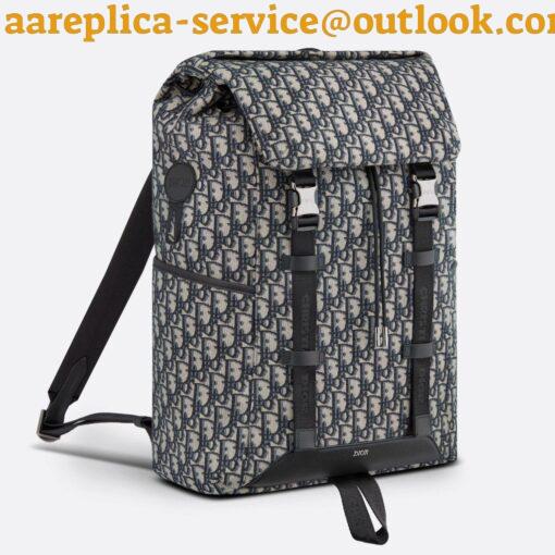 Replica Dior Explorer Backpack In Black Dior Oblique Jacquard