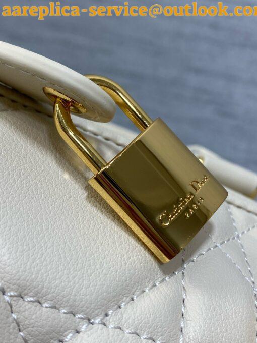 Replica Dior Groove 25 Bag in Dusty Ivory Macrocannage Calfskin 8