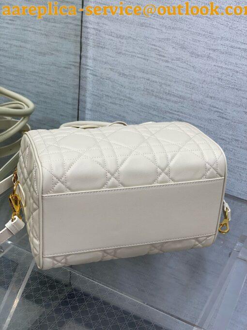Replica Dior Groove 25 Bag in Dusty Ivory Macrocannage Calfskin 10