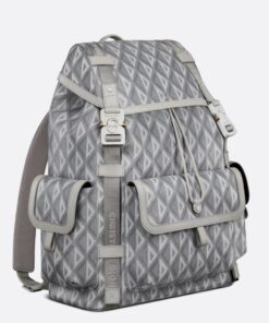 Replica Dior Hit the Road Backpack In Gray CD Diamond Canvas 2