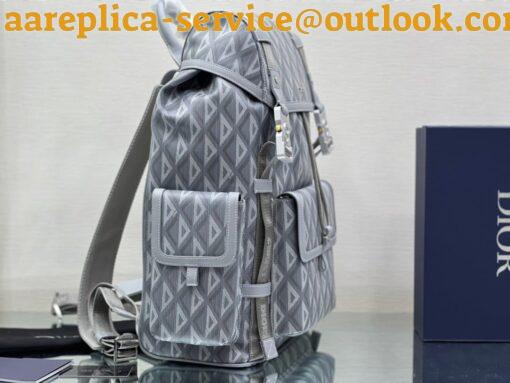 Replica Dior Hit the Road Backpack In Gray CD Diamond Canvas 3