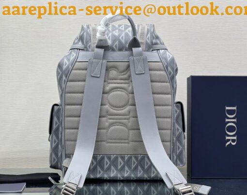 Replica Dior Hit the Road Backpack In Gray CD Diamond Canvas 6