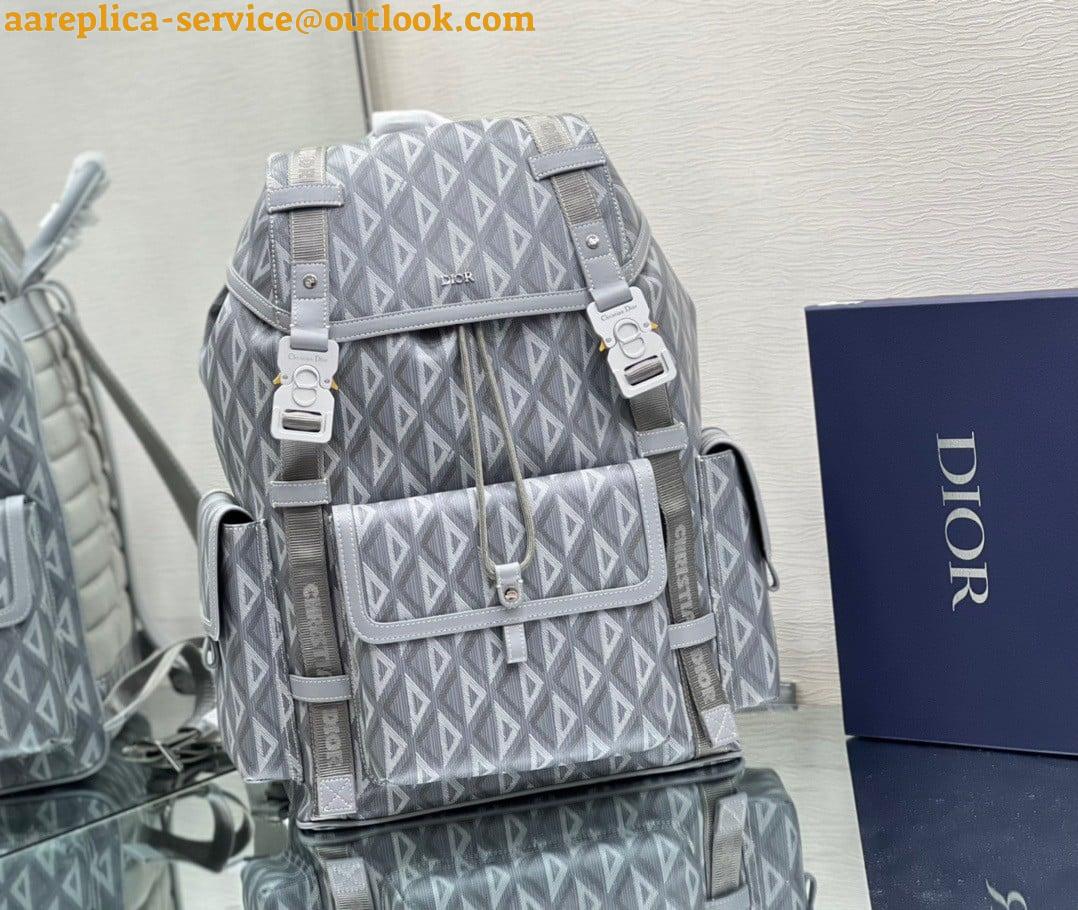 Replica Dior Hit the Road Backpack In Gray CD Diamond Canvas 9 Replica Dior Hit the Road Backpack In Gray CD Diamond Canvas 9