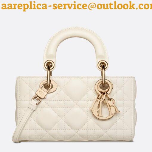 Replica Dior Lady D-Joy Micro Bag In White Cannage Lambskin