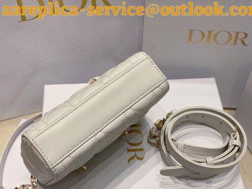 Replica Dior Lady D-Joy Micro Bag In White Cannage Lambskin 4