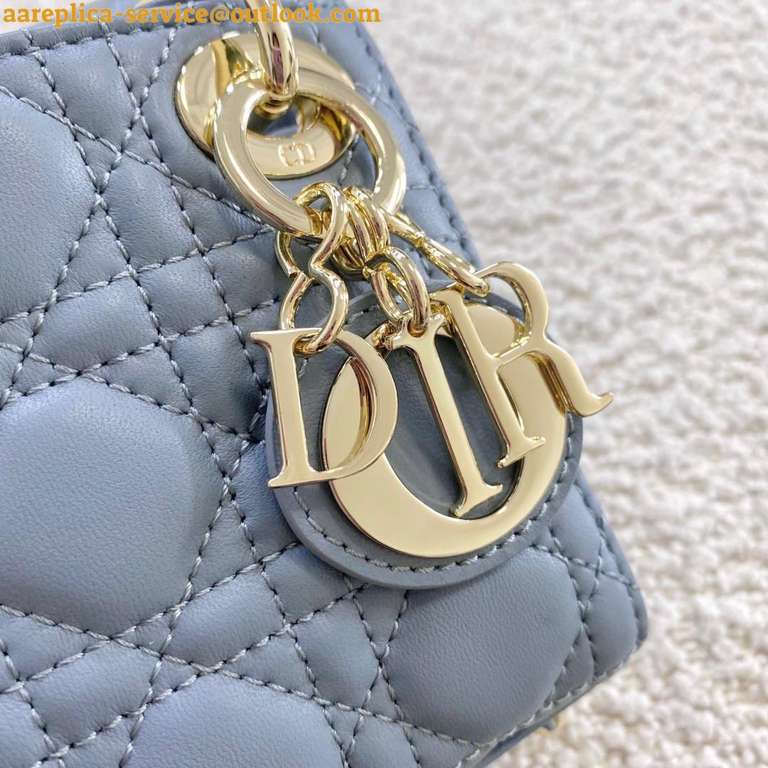 Replica Dior Lady Dior Micro Bag In Blue Cannage Lambskin 5 Replica Dior Lady Dior Micro Bag In Blue Cannage Lambskin 5