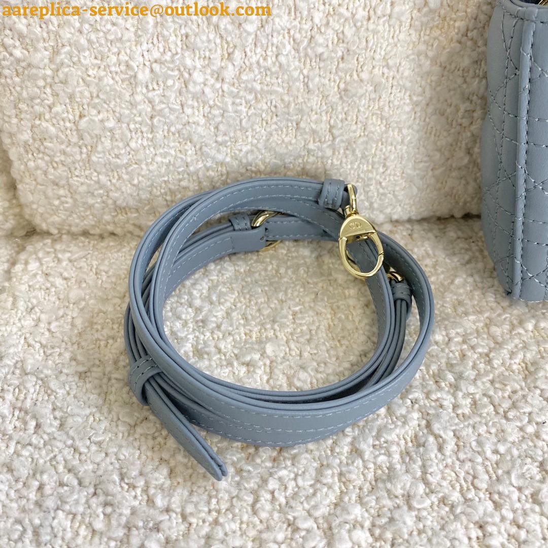 Replica Dior Lady Dior Micro Bag In Blue Cannage Lambskin 9 Replica Dior Lady Dior Micro Bag In Blue Cannage Lambskin 9