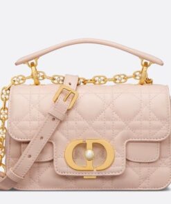 Replica Dior Mini Jolie Top Handle Bag in Pink Cannage Calfskin Replica Dior Mini Jolie Top Handle Bag in Pink Cannage Calfskin