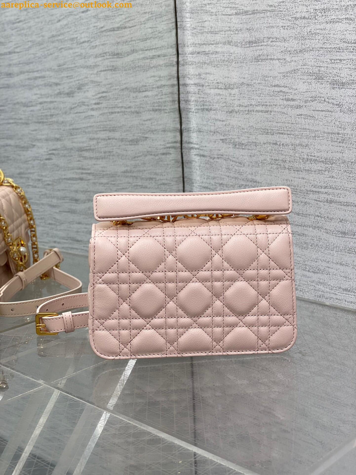 Replica Dior Mini Jolie Top Handle Bag in Pink Cannage Calfskin 5 Replica Dior Mini Jolie Top Handle Bag in Pink Cannage Calfskin 5