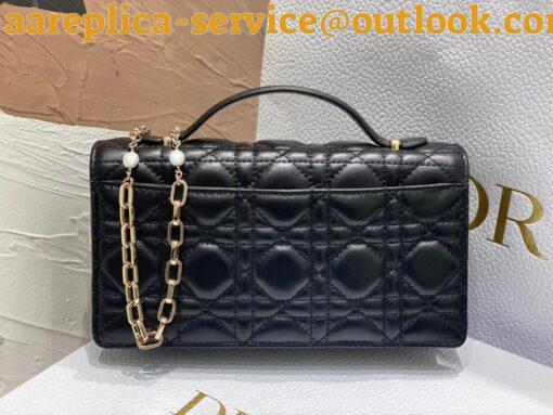 Replica Dior Miss Dior Mini Bag In Black Cannage Lambskin 8