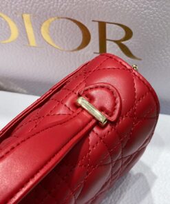 Replica Dior Miss Dior Mini Bag In Red Cannage Lambskin