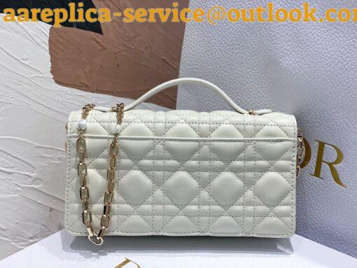 Replica Dior Miss Dior Mini Bag In White Cannage Lambskin 6