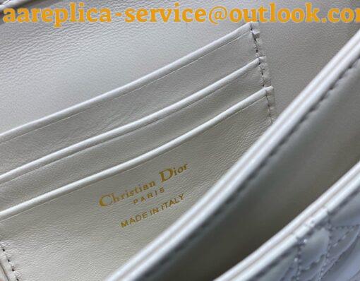 Replica Dior Miss Dior Mini Bag In White Cannage Lambskin 9