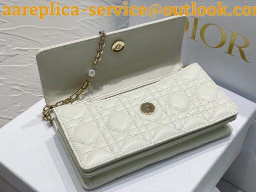 Replica Dior Miss Dior Mini Bag In White Cannage Lambskin 5